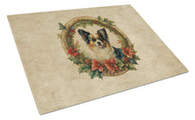 Load image into Gallery viewer, Papillon Christmas Flowers Glass Cutting Boards – Durable, Decorative Kitchen Art