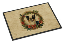 Load image into Gallery viewer, Papillon Christmas Flowers Doormat