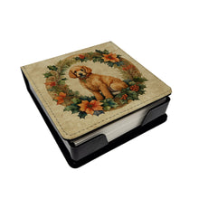 Load image into Gallery viewer, Poodle Christmas Flowers PU Leather Note Paper Holder