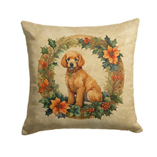 Load image into Gallery viewer, Poodle Christmas Flowers Throw Pillow - 14x14 Decorative Pillow – Art for Your Home &amp; Patio