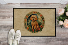 Load image into Gallery viewer, Poodle Christmas Flowers Doormat - 18X27 Indoor / Outdoor Rug | Made in USA