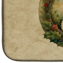 Load image into Gallery viewer, Poodle Christmas Flowers Dish Drying Mat