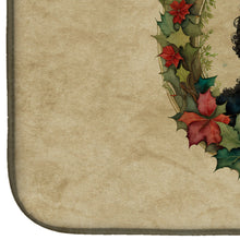 Load image into Gallery viewer, Poodle Christmas Flowers Dish Drying Mat