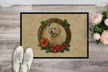 Load image into Gallery viewer, Poodle Christmas Flowers Doormat - 18X27 Indoor / Outdoor Rug | Made in USA