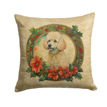 Load image into Gallery viewer, Poodle Christmas Flowers Throw Pillow - 14x14 Decorative Pillow – Art for Your Home &amp; Patio