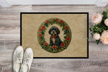 Load image into Gallery viewer, Portuguese Water Dog Christmas Flowers Doormat-24x36 Indoor / Outdoor Rug | Made in USA