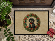 Load image into Gallery viewer, Portuguese Water Dog Christmas Flowers Doormat-24x36 Indoor / Outdoor Rug | Made in USA