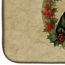 Load image into Gallery viewer, Pug Christmas Flowers Dish Drying Mat