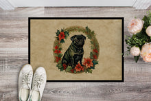 Load image into Gallery viewer, Pug Christmas Flowers Doormat-24x36 Indoor / Outdoor Rug | Made in USA