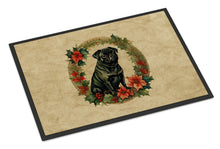 Load image into Gallery viewer, Pug Christmas Flowers Doormat-24x36 Indoor / Outdoor Rug | Made in USA