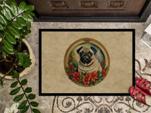 Load image into Gallery viewer, Pug Christmas Flowers Doormat-24x36 Indoor / Outdoor Rug | Made in USA