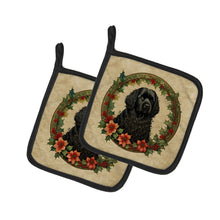 Load image into Gallery viewer, Puli Christmas Flowers Pot Holders - Set of 2 Decorative Kitchen Helpers | Made in the USA
