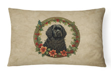 Load image into Gallery viewer, Puli Christmas Flowers Throw Pillow