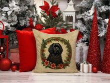 Load image into Gallery viewer, Puli Christmas Flowers Throw Pillow