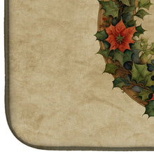 Load image into Gallery viewer, Red Redbone Coonhound Christmas Flowers Dish Drying Mat