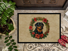 Load image into Gallery viewer, Rottweiler Christmas Flowers Doormat