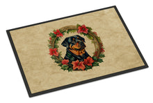 Load image into Gallery viewer, Rottweiler Christmas Flowers Doormat