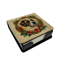 Load image into Gallery viewer, Saint Bernard Christmas Flowers PU Leather Note Paper Holder