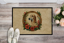 Load image into Gallery viewer, Saluki Christmas Flowers Doormat-24x36 Indoor / Outdoor Rug | Made in USA
