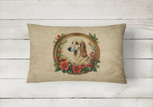 Load image into Gallery viewer, Saluki Christmas Flowers Throw Pillow