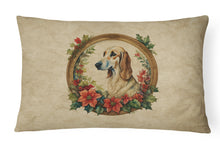 Load image into Gallery viewer, Saluki Christmas Flowers Throw Pillow