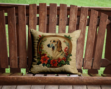 Load image into Gallery viewer, Saluki Christmas Flowers Throw Pillow - 14x14 Decorative Pillow – Art for Your Home &amp; Patio