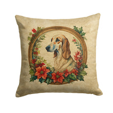 Load image into Gallery viewer, Saluki Christmas Flowers Throw Pillow - 14x14 Decorative Pillow – Art for Your Home &amp; Patio