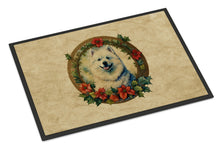 Load image into Gallery viewer, Samoyed Christmas Flowers Doormat