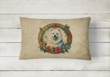 Load image into Gallery viewer, Samoyed Christmas Flowers Throw Pillow