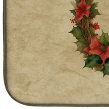Load image into Gallery viewer, Schipperke Christmas Flowers Dish Drying Mat