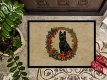 Load image into Gallery viewer, Schipperke Christmas Flowers Doormat-24x36 Indoor / Outdoor Rug | Made in USA