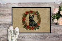 Load image into Gallery viewer, Scottish Terrier Christmas Flowers Doormat-24x36 Indoor / Outdoor Rug | Made in USA