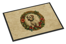 Load image into Gallery viewer, Sealyham Terrier Christmas Flowers Doormat-24x36 Indoor / Outdoor Rug | Made in USA
