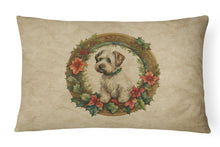 Load image into Gallery viewer, Sealyham Terrier Christmas Flowers Throw Pillow