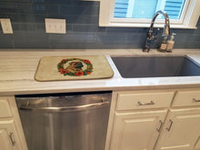 Load image into Gallery viewer, Shar Pei Christmas Flowers Dish Drying Mat