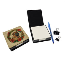 Load image into Gallery viewer, Shar Pei Christmas Flowers PU Leather Note Paper Holder