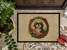 Load image into Gallery viewer, Shih Tzu Christmas Flowers Doormat-24x36 Indoor / Outdoor Rug | Made in USA
