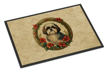 Load image into Gallery viewer, Shih Tzu Christmas Flowers Doormat-24x36 Indoor / Outdoor Rug | Made in USA