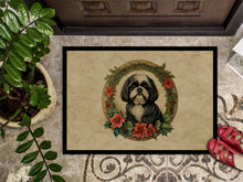 Load image into Gallery viewer, Shih Tzu Christmas Flowers Doormat - 18X27 Indoor / Outdoor Rug | Made in USA