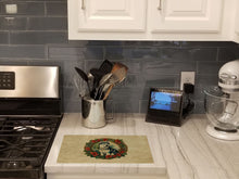 Load image into Gallery viewer, Siberian Husky Christmas Flowers Glass Cutting Boards – Durable, Decorative Kitchen Art