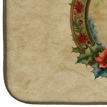 Load image into Gallery viewer, Wheaten Terrier Christmas Flowers Dish Drying Mat