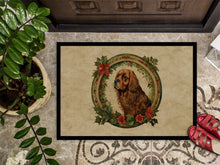 Load image into Gallery viewer, Sussex Spaniel Christmas Flowers Doormat