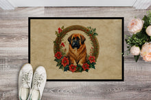 Load image into Gallery viewer, Tibetan Mastiff Christmas Flowers Doormat-24x36 Indoor / Outdoor Rug | Made in USA