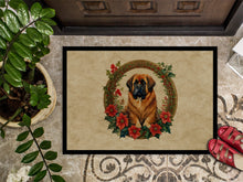 Load image into Gallery viewer, Tibetan Mastiff Christmas Flowers Doormat-24x36 Indoor / Outdoor Rug | Made in USA