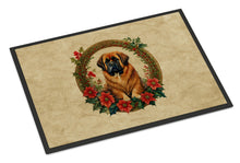 Load image into Gallery viewer, Tibetan Mastiff Christmas Flowers Doormat-24x36 Indoor / Outdoor Rug | Made in USA