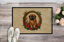 Load image into Gallery viewer, Tibetan Mastiff Christmas Flowers Doormat