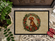 Load image into Gallery viewer, Vizsla Christmas Flowers Doormat-24x36 Indoor / Outdoor Rug | Made in USA