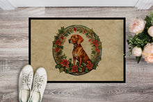 Load image into Gallery viewer, Vizsla Christmas Flowers Doormat