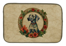 Load image into Gallery viewer, Weimaraner Christmas Flowers Dish Drying Mat