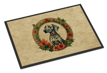 Load image into Gallery viewer, Weimaraner Christmas Flowers Doormat-24x36 Indoor / Outdoor Rug | Made in USA